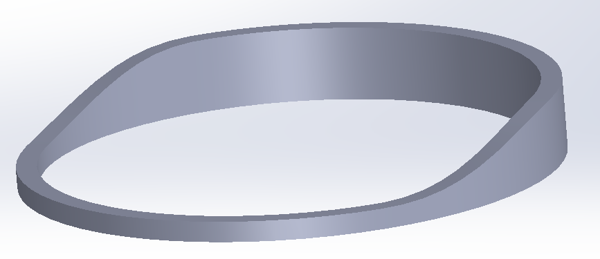 Topfkurve: eine offene Zylinderkurve mit nur einer Kurvenflanke